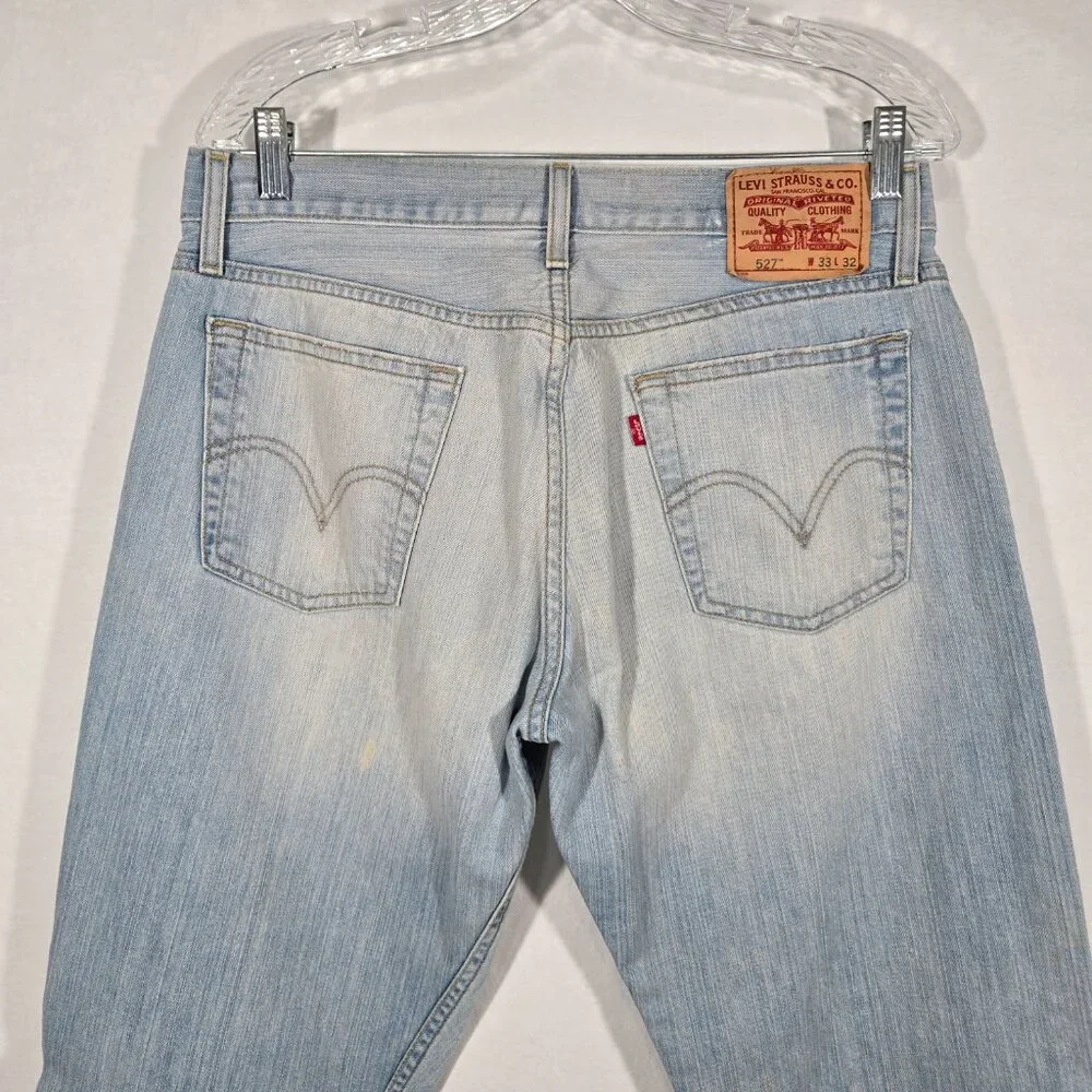 Vintage LEVI'S 527 Low Boot Cut Trash Yellowstone Heavy Duty Jeans Size W33 L32. - Picture 4 of 17